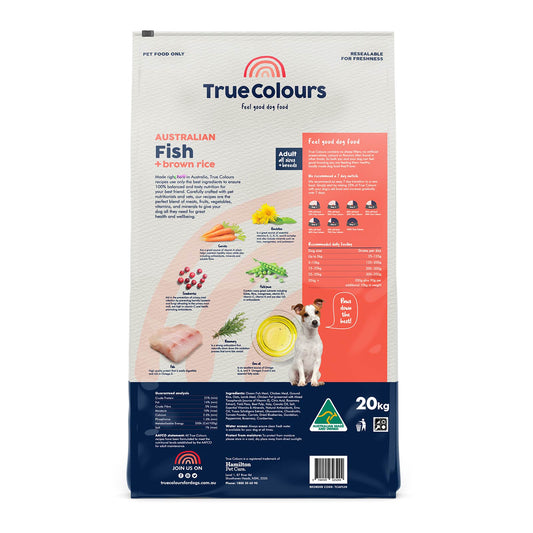 True Colours Adult Dog: Australian Fish + Rice