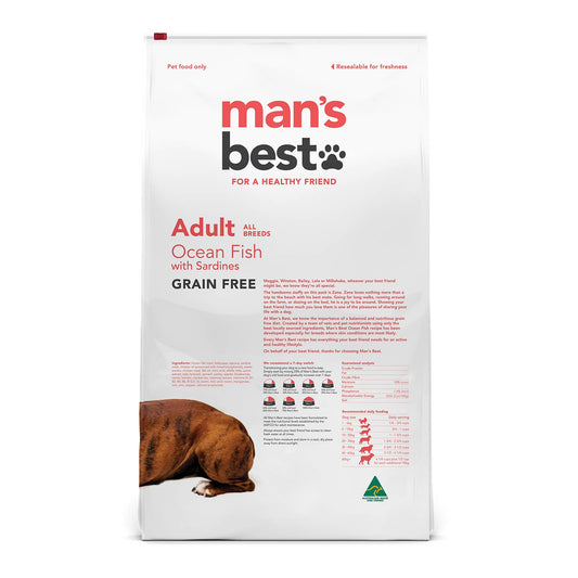 Man’s Best Adult Dog: Grain Free Ocean Fish with Sardines