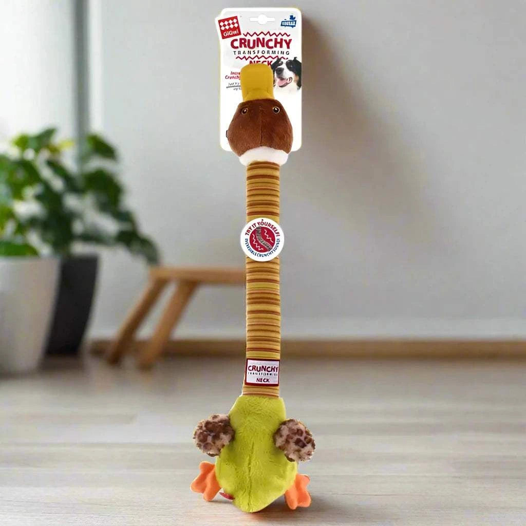 Crunchy Neck Duck Dog Toy, Interactive Plush Toy for Dogs