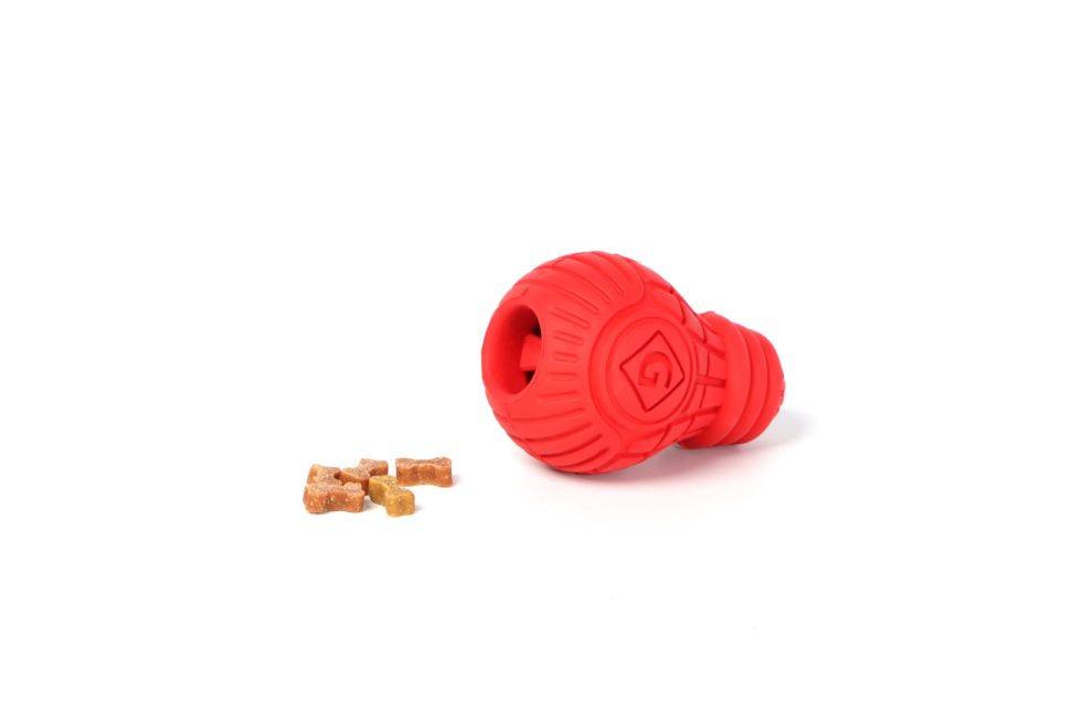 GiGwi Treat Dispensing Bulb Dog Toy – Interactive Rubber Toy with Treat Compartments for Mental Stimulation and Engaging Play