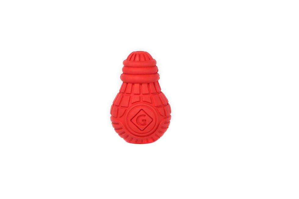 GiGwi Treat Dispensing Bulb Dog Toy – Interactive Rubber Toy with Treat Compartments for Mental Stimulation and Engaging Play