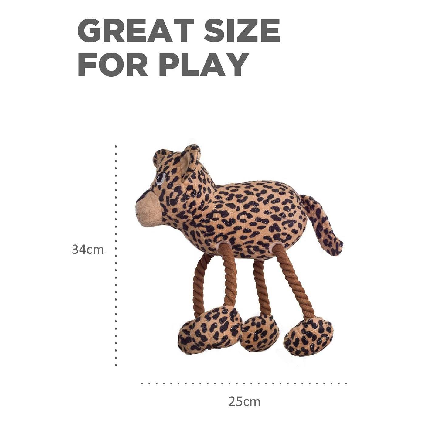 Outward Hound Tuggy Buddyz Leopard Dog Toy