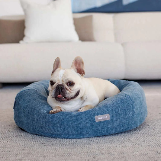 Snooza Panelled Cuddler River dog bed, plush pet bed for sale  Alihan Australia.