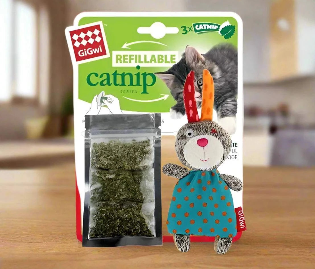 GiGwi Refillable Catnip Characters Rabbit Cat Toys