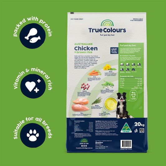 True Colours Adult Dog: Australian Chicken + Rice