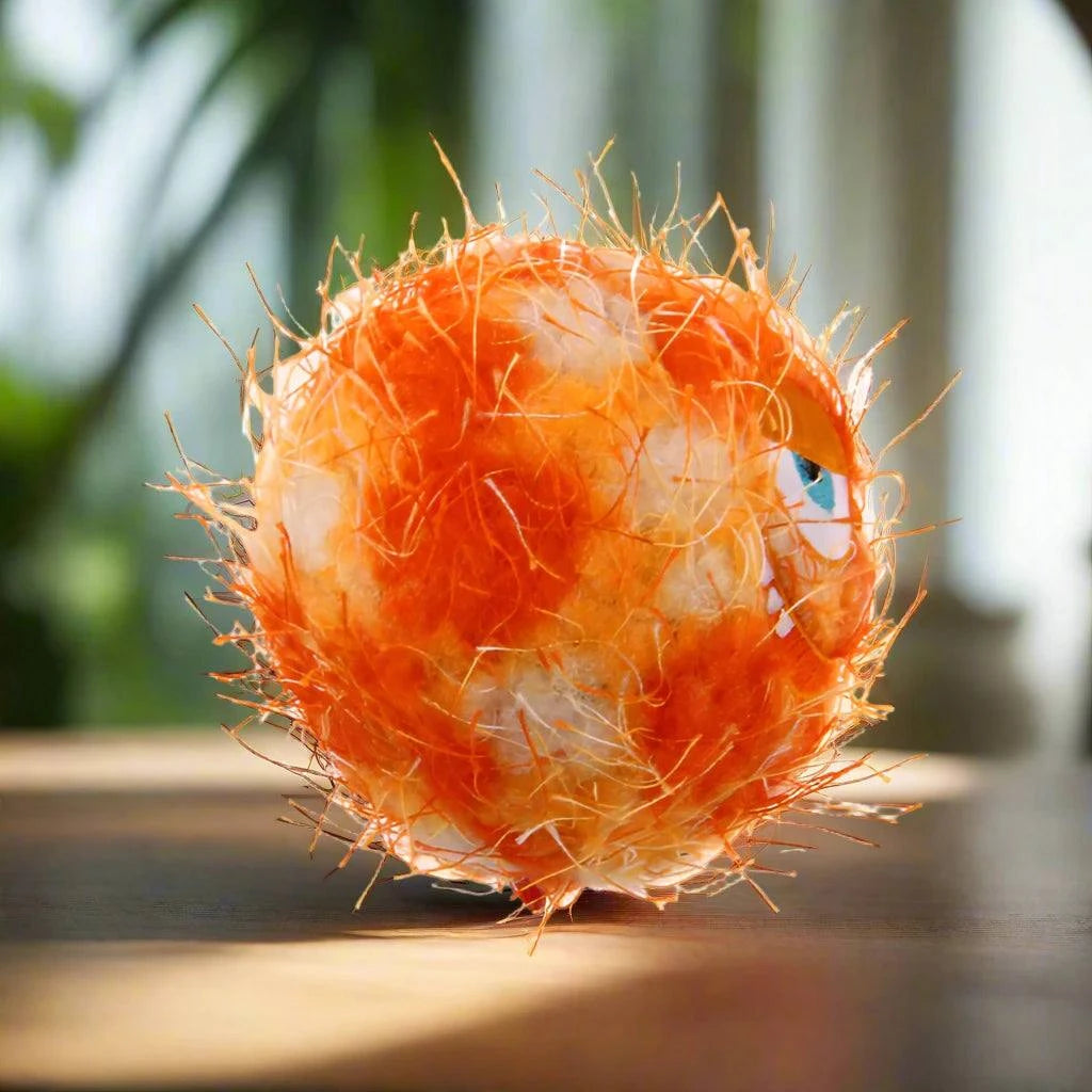 Stimulating dog toy with unpredictable movement