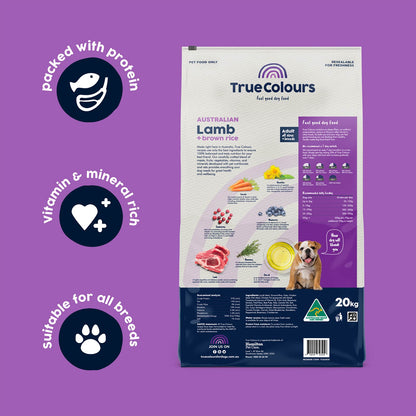 True Colours Adult Dog: Australian Lamb + Rice