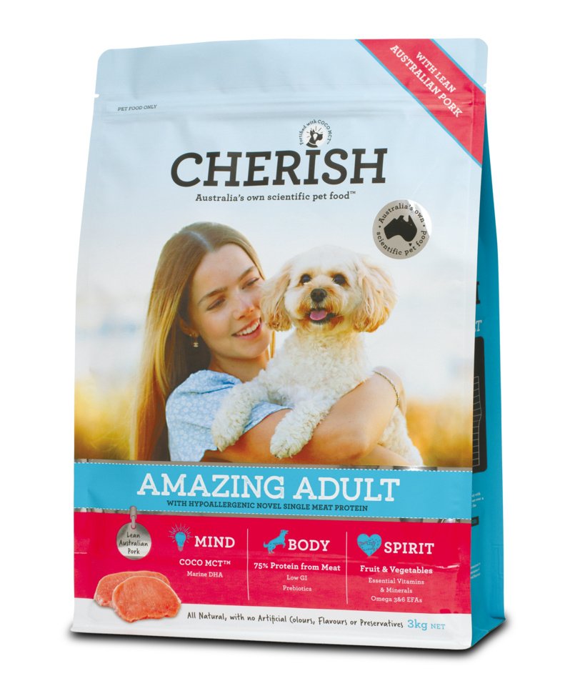 Cherish Amazing Adult Lean Australian Pork dog food bag Alihan


