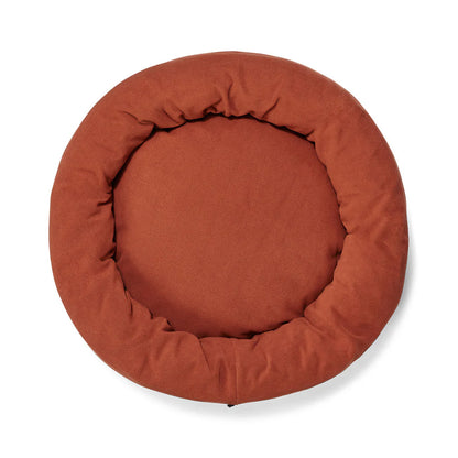 Snooza Dog Bed – Self-Warming Polar Fleece Cuddler – Rust