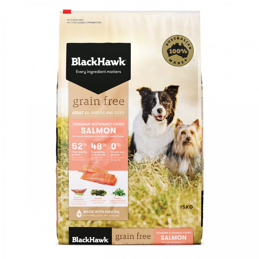 Black Hawk Grain Free Salmon: Skin, Coat & Digestion for Dogs