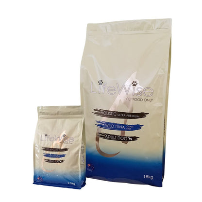 LifeWise Grain Free Wild Tuna adult dog food bag Alihan

