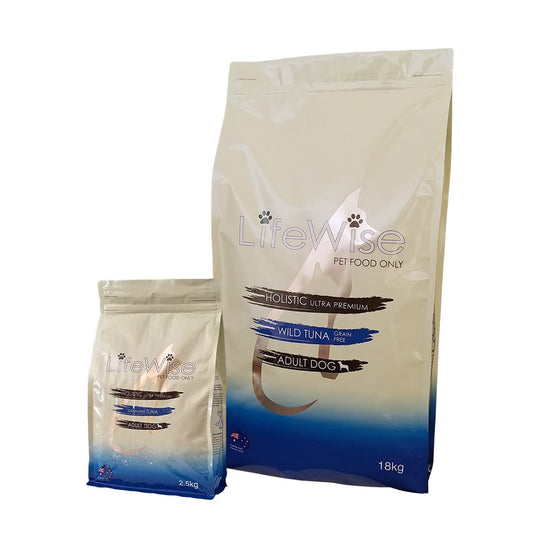 LifeWise Grain Free Wild Tuna adult dog food bag Alihan

