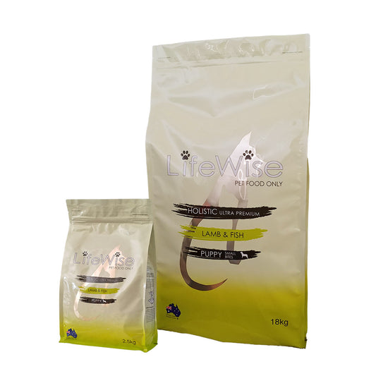 LifeWise Puppy Stage 2 Lamb Fish dog food bag Alihan

