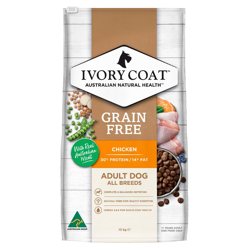 Ivory Coat Grain Free Chicken adult dog food bag Alihan

